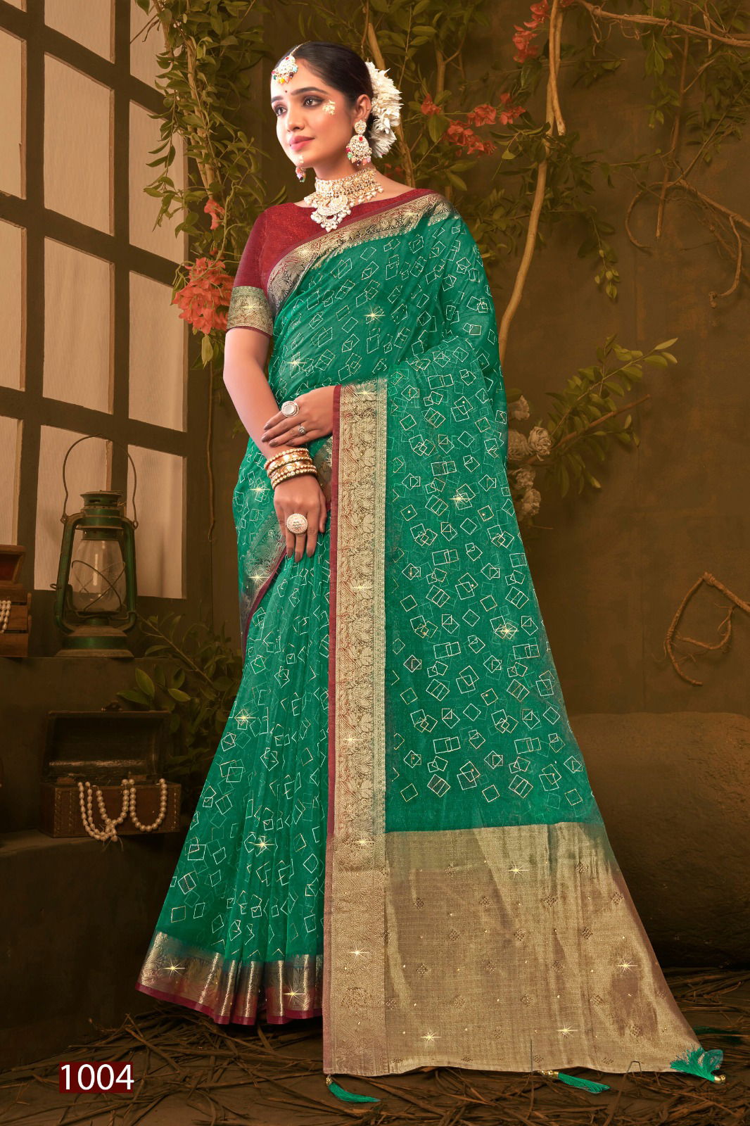 Imperial Gold Vol 1 By Saroj Khadi Organza Designer Sarees Wholesale Online
